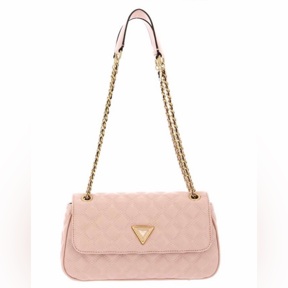 Guess Pink Giully Quilted Shoulder Bag